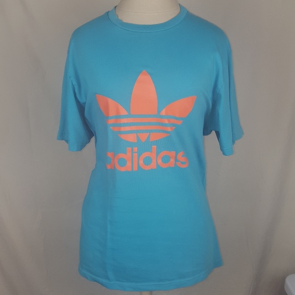 blue and orange adidas shirt